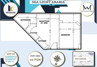 Studios und Wohnungen im Sea Light Arabia Komplex. 1 Jahr Zahlungsplan. Sofortige Lieferung mit 60 % Anzahlung