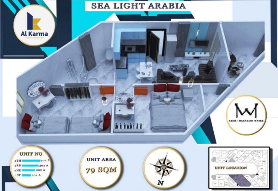 Studios und Wohnungen im Sea Light Arabia Komplex. 1 Jahr Zahlungsplan. Sofortige Lieferung mit 60 % Anzahlung-16