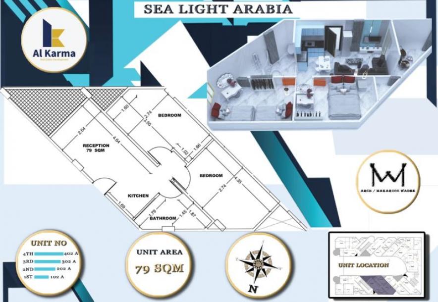 Studios und Wohnungen im Sea Light Arabia Komplex. 1 Jahr Zahlungsplan. Sofortige Lieferung mit 60 % Anzahlung-19