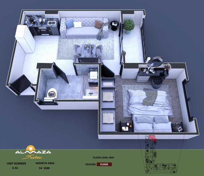 Ganz neu! Almaza Suites - neuer Wohnkomplex. Nur 36 Studios sowie 1- und 2-Zimmer-Wohnungen verfügbar! Liefertermin: Dezember 2025!-12