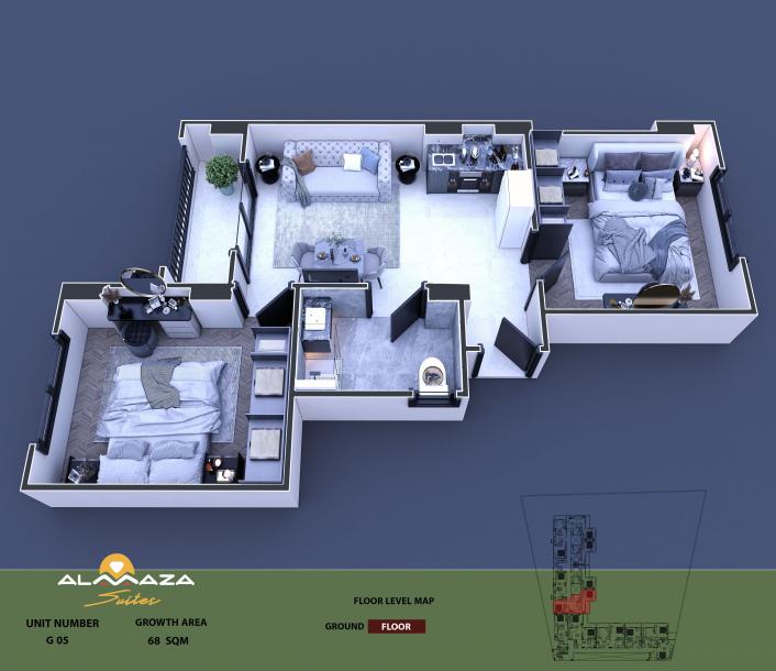 Ganz neu! Almaza Suites - neuer Wohnkomplex. Nur 36 Studios sowie 1- und 2-Zimmer-Wohnungen verfügbar! Liefertermin: Dezember 2025!-11